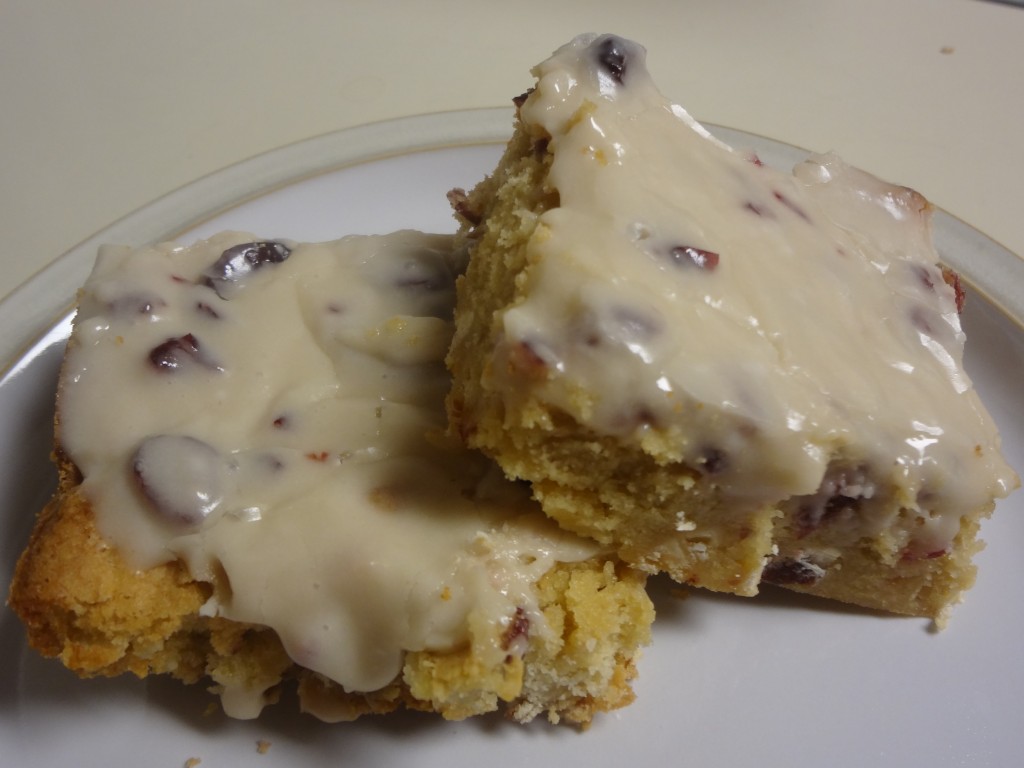 White Chocolate Cranberry Bliss Bars - The white chocolate sets off the cranberries and they pair great together!