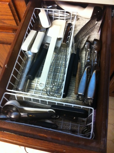 organized utensil drawer