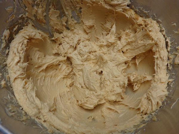 whipped together cream cheese and peanut butter