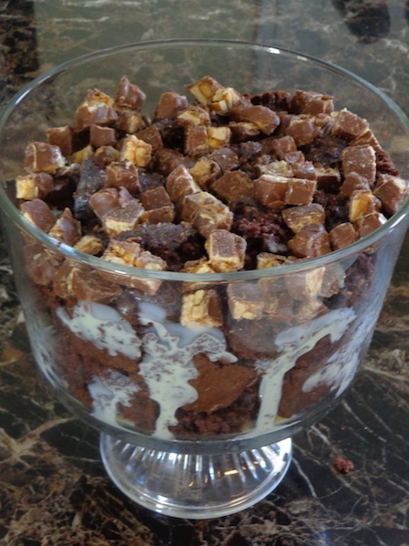 This Super Easy Candy Bar Trifle needs to make its way to the top of your easy desserts recipes. You'll fool your guests into thinking it took hours to make!