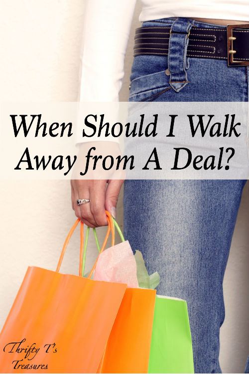 There are always fabulous deals and steals to snag, but I'm learning that one of the best ways to save money is to know when to walk away from good deals. Keep your money and finances in order by checking out my tips!