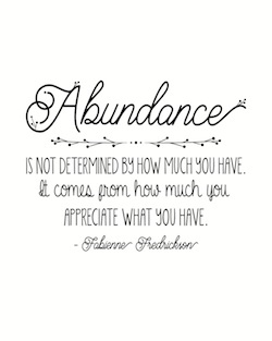 Abundance is