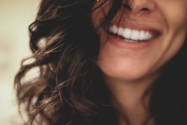 close up of a happy woman smiling