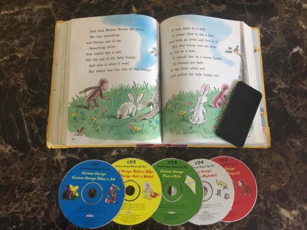 curious George read along book with cds and iPod