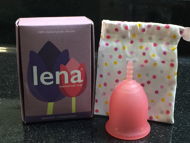 pink menstrual cup